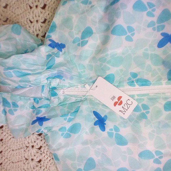 M2C Girls Boys Hooded Lightweight Printed Windbreaker Jacket - Picture 4 of 6